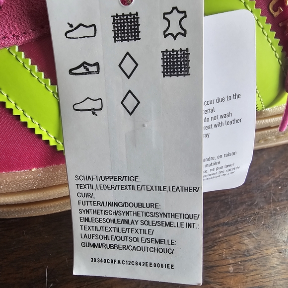Adidas Women's Pink and Green Sneakers - Picture 11 of 13
